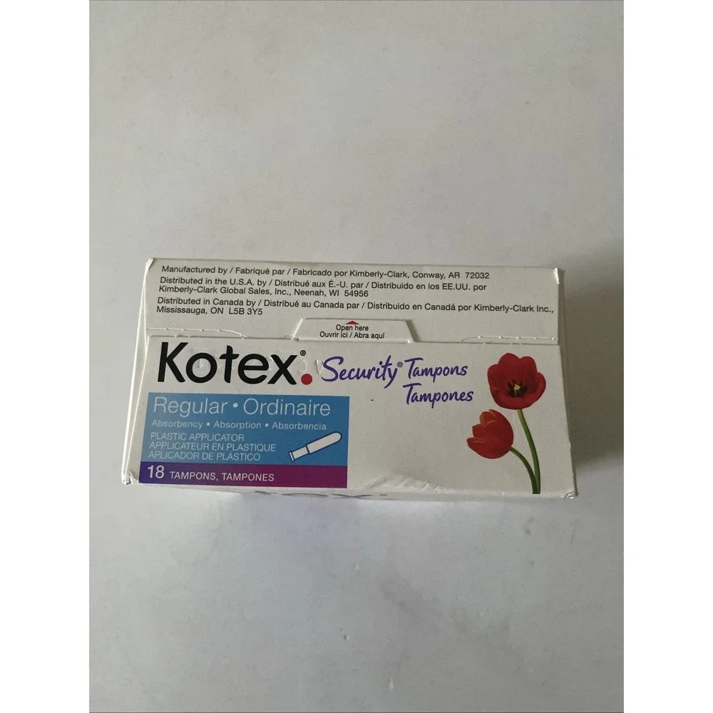 Kotex Security Tampons, Vintage 2004, Unscented, SatinSoft, Regular, 18 count
